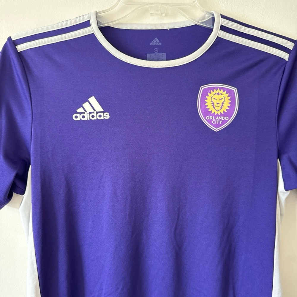 Adidas Men's Purple and White Jersey - Picture 2 of 3